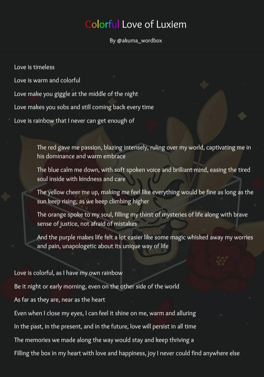 Colorful Love of Luxiem 1/2 (for Luxiem 6 months)