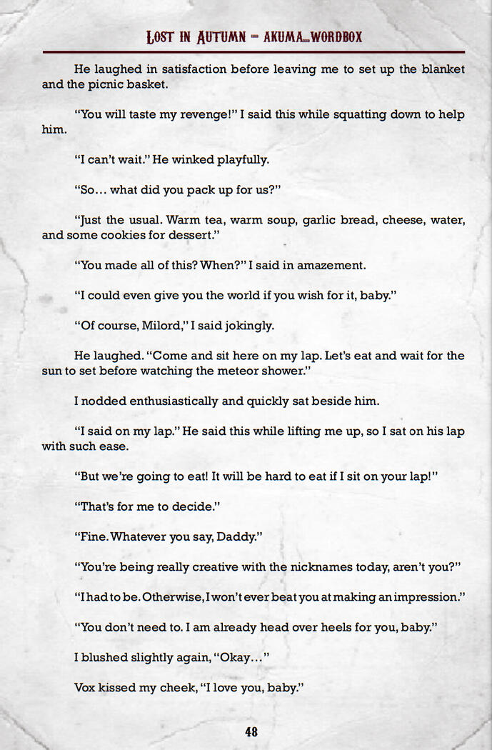 Lost in Autumn 2/2 (for Demon4allseasons Zine)