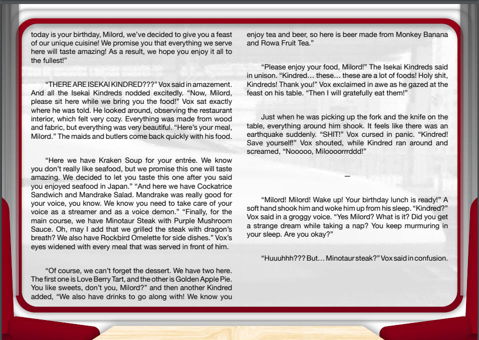 Birthday Lunch at Isekai Restaurant 2/2 (for Akumazine 2023)